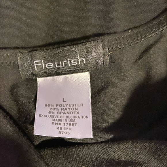 Fleurish Black Open Back Top Junior - Picture 4 of 4